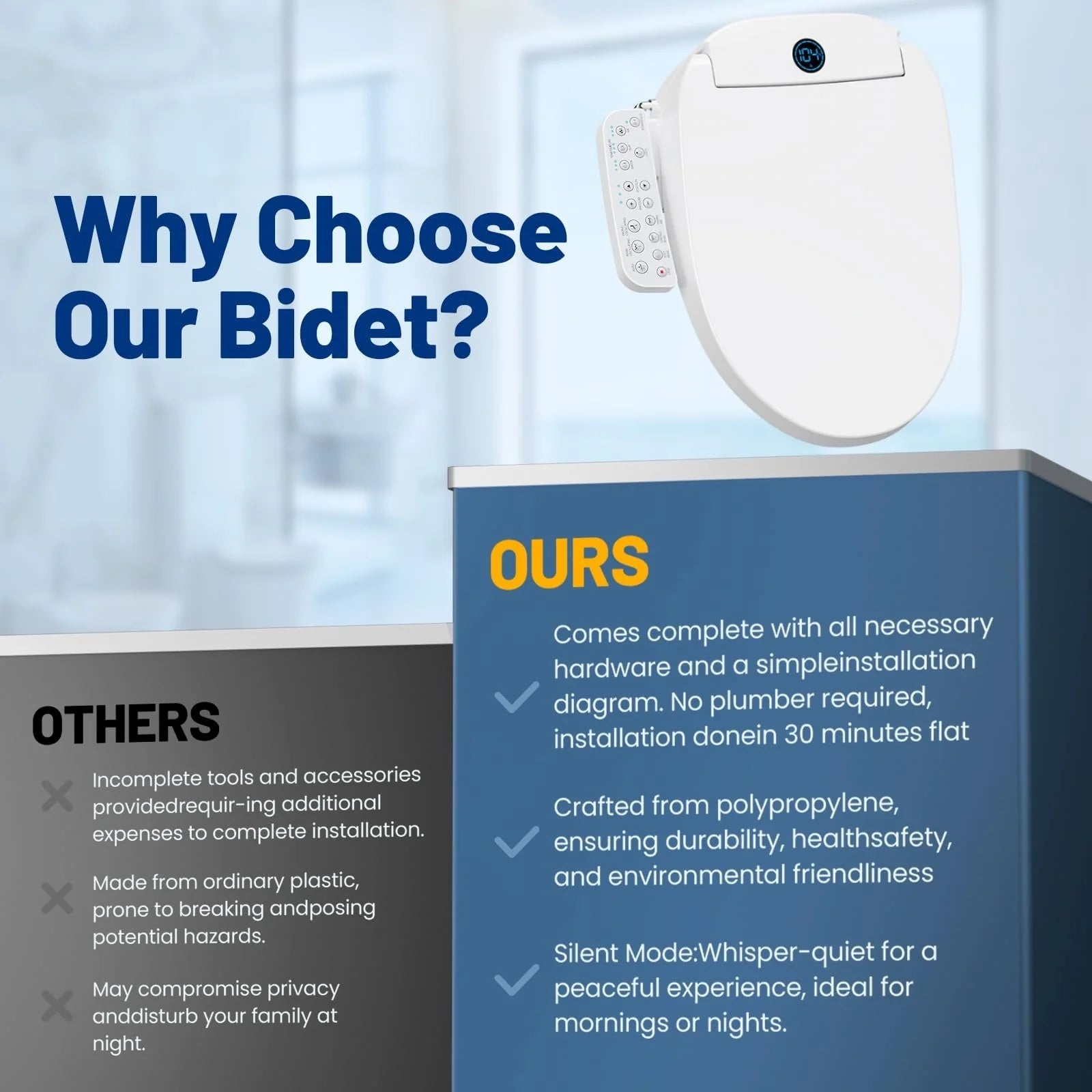 AMAZINGBIDET Electric Bidet Seat – Warmth. Hygiene. Comfort.
